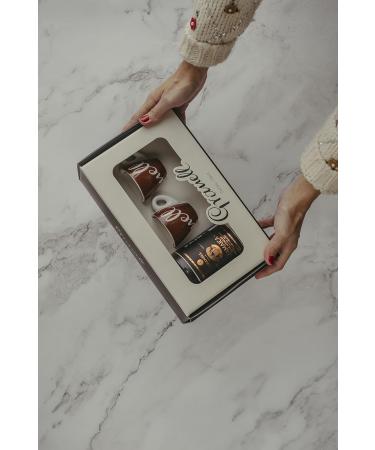 Granell Caf s 1940 - Kopi Luwak Coffee Bean Gift Set | Gift Set consisting of Natural Coffee Beans + 2 Granell Coffee Cups - Buy Online on GoSupps.com