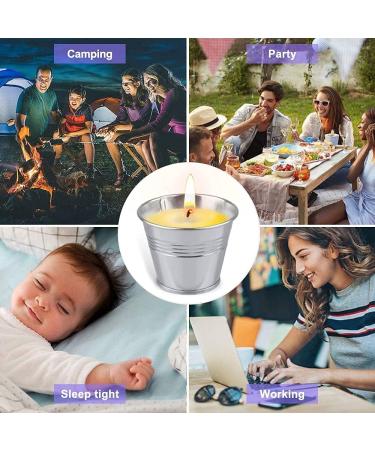 SUPERSUN 8 Citronella Candles Outdoor: 80-120 Hours Garden Citronella Candles Set Soy Wax Scented Candles for Outdoor Indoor Camping Outside Garden Silver - Buy Online on GoSupps.com