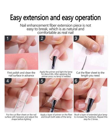 LULAA Nail Extension Kit | Gel & Silk Fiberglass Nail Art Tools (1Gel + 20 Fiberglass) - Professional Nail Extension Pro Kit - Buy Online on GoSupps.com