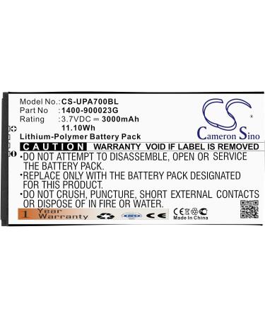 633809002175 Battery 3000mAh Replacement for Wasp DR3 2D DR4 2D (3.7V)