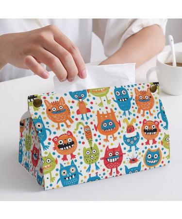 Tissue Box Cover Tissue Box Holder Cartoon Monster Pattern Print Tissue Holder Travel Tissue Packs Facial Paper Holder Decorative Holder - Buy Online on GoSupps.com
