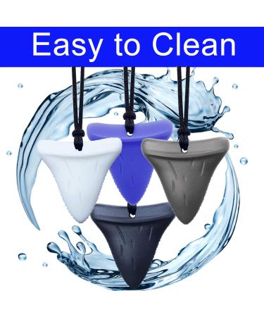 GNAWRISHING Sensory Chew Necklaces 4 Pack - For Autism ADHD SPD - Boys Girls Adults - Oral Motor Stimulation - Buy Online on GoSupps.com