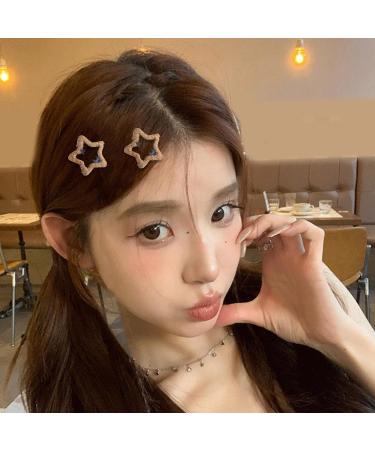 Muloo Wool Hair Clip Hair Barrettes Snap Clip Headpieces Winter Star Shape French Barrettes Headwear Hair Accessories Black - Buy Online on GoSupps.com