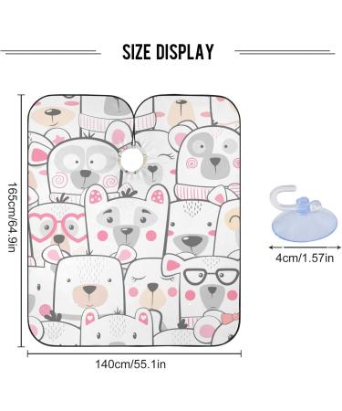 Waterproof Barber Cape - Funny Cute Bear & Cheetah Haircut Bib for Men & Women | Unisex Hair Cutting Cape - Buy Online on GoSupps.com
