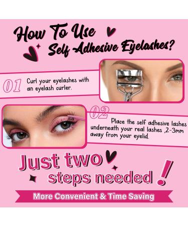 Self-Adhesive Eyelashes - 48 Pieces DIY Reusable Velvety Extensions | No Glue Needed Perfect for Easy Application - Buy Online on GoSupps.com