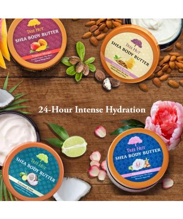 Tree Hut Lychee & Plum 24 Hour Intense Hydrating Shea Body Butter 7oz - Nourishing Moisturizer with Pure Shea Butter - Buy Online on GoSupps.com