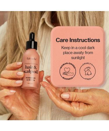 Kitsch Rosemary Oil for Hair Growth - Biotin-Infused Pre-Wash Scalp & Hair Treatment Nourishing & Volumizing Eco-Friendly 60 mL - Buy Online on GoSupps.com