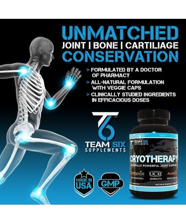 T6 Cryotherapy Joint Support Supplement - Arthritis Pain Relief & Inflammation Reduction | Collagen Pills with Curcumin & Boswellia Extract - 30 Servings - Buy Online on GoSupps.com