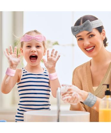Crowye 12 Pcs Spa Headband and Wristband Set - Microfiber Bands for Face Washing and Makeup, Ideal for Skincare - 4 Colors Available - Buy Online on GoSupps.com