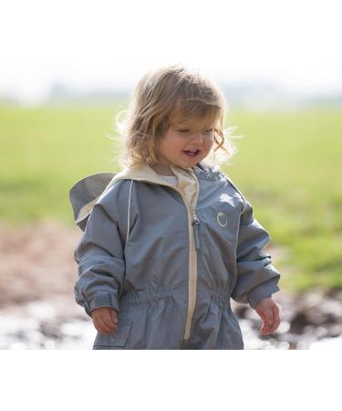 Hippychick Waterproof Fleeced Lined All In One Rainsuit 18-24 Months Grey | Kids Outdoor Snowsuit - Buy Online on GoSupps.com