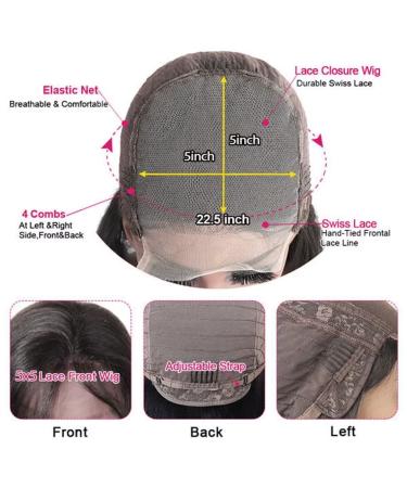 Daules 5x5 HD Lace Closure Wig Deep Wave 24 Inch - 100% Virgin Human Hair, Free Part, Pre Plucked, 180% Density - Natural Black Color for Women - Buy Online on GoSupps.com