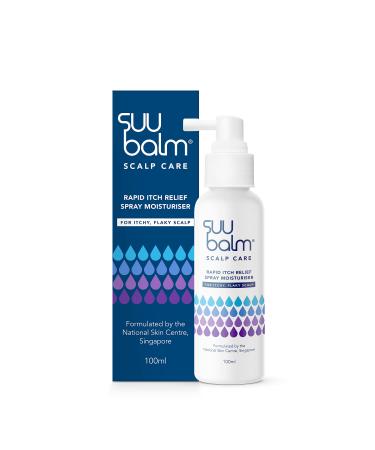 Suu Balm Scalp Spray - Rapid Itch Relief Scalp Moisturiser - Itch Relief in 5 Minutes - Dry Flaky Itchy Scalp Treatment (100ml)