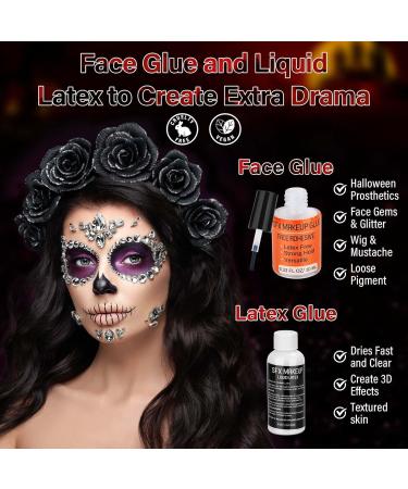 Buy Halloween SFX Makeup Kit - Special Effects Makeup with Face Body Paint Fake Blood Scar Wax & More for Clown Cosplay & Halloween Decor - International Shipping - Buy Online on GoSupps.com