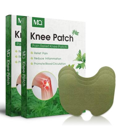 Knee Pain Relief Patches, MQ 48 Pcs Relieve Knee Pain Wormwood Heat Patch for Knee Joint Pain Relief Neck Shoulder Muscle Soreness Patch Long Lasting Self Warming Moxibustion Meridians Patch