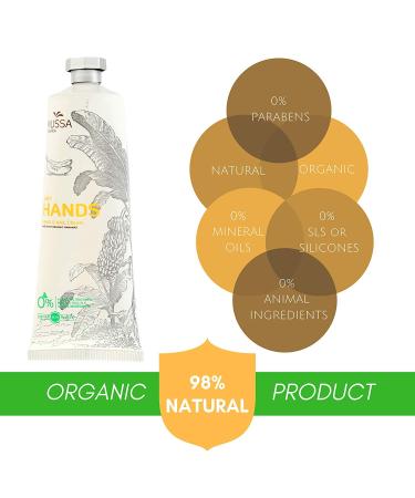 Mussa Canaria Bio Hand Cream Aloe Vera & Banana - 98% Natural Moisturizer for Cracked Dry Sensitive Skin - Soothing Care for Men & Women - 100ml - Buy Online on GoSupps.com