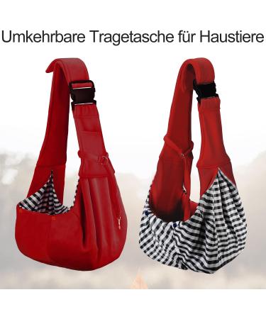 Petloft Reversible Small Dog Carrier - Adjustable Hands-Free Sling for Dogs Cats & Rabbits - Fuchsia Pink - Buy Online on GoSupps.com