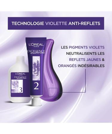 L OR AL PARIS - Triple Care Permanent Hair Color - Anti-Yellow Highlights - Covers 100% of White Hair - Excellence Cool Cr me - Shade: Ultra Ash Dark Blonde (6.11) - Buy Online on GoSupps.com