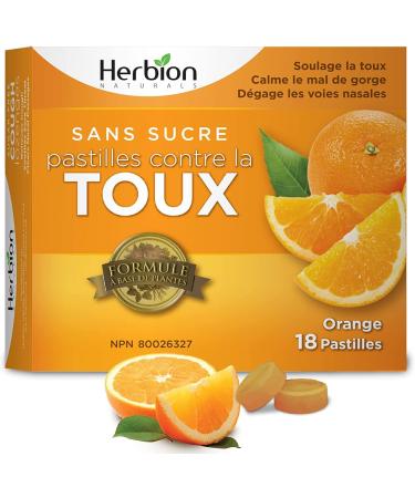 Herbion Naturals Sugar-Free Cough Lozenges with Natural Orange Flavour Relieves Cough Clears Nasal Congestion Soothes Sore Throat For Adults and Children 12 years and above (Pack of 6) 108 Count - Buy Online on GoSupps.com