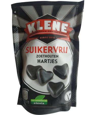 Klene Licorice | Sugarfree Licorice | Sweet Heart-Shaped Dutch Licorice | Dutch Liquorice | Klene Liquorice | Bag of 3.7 Ounce - Buy Online on GoSupps.com