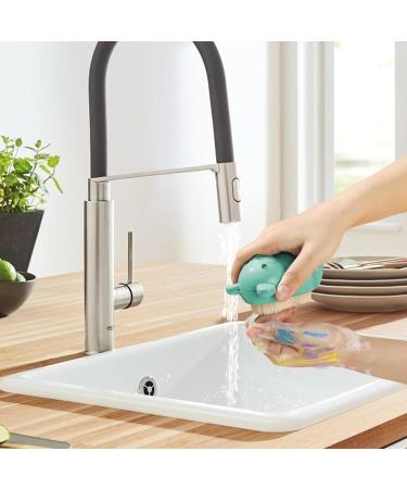 Yapetnck Nail Cleaning Brush Adorable Bear Soft Stiff Bristles Scrubber | Easy To Grasp Gentle Bristles Nail Brush For Cleaning Fingernails Men And Women Green - Buy Online on GoSupps.com