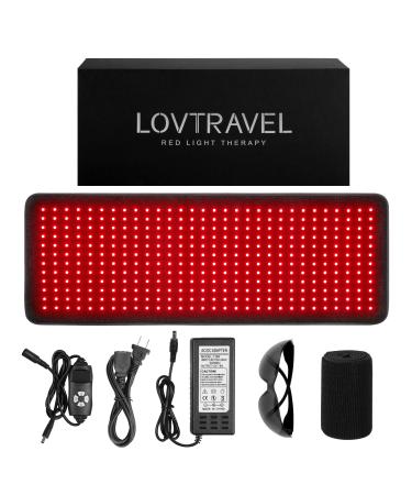 LOVTRAVEL 360pcs LED 660nm Red Light and 850nm Near Infrared Light Therapy Devices Large Pads Wearable Wrap for Body Pain Relief Size 31.8'' x 11.8'' XX-Large
