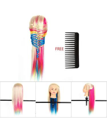 Gedourain Training Head - Soft & Silky Synthetic Fiber Hair Doll for Hairdressers (White 12 ) | Free Comb Included - Buy Online on GoSupps.com