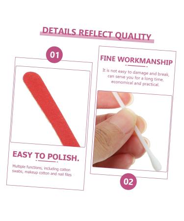 Beaupretty 20-Pack Fingernail Files & Makeup Remover Pads - Natural Nail Care Ear Cleaning Swabs & Face Cleaner Pads for Women - Buy Online on GoSupps.com