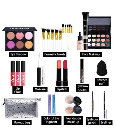 28th Makeup Box Set - Professional Cosmetics for Teen Girls | Eyeshadow Lip Gloss Rouge & Concealer - Buy Online on GoSupps.com
