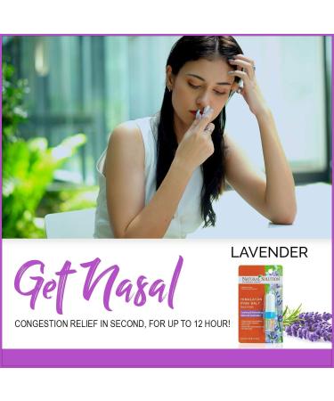 Natural Solution Pink Salt Nasal Inhaler with Relaxing Lavender Essential Oils Remedy for Sinus Relief Allergies Headaches Cold Flu and Congestion - Pack of 2 Lavender Nasal Inhaler - Buy Online on GoSupps.com
