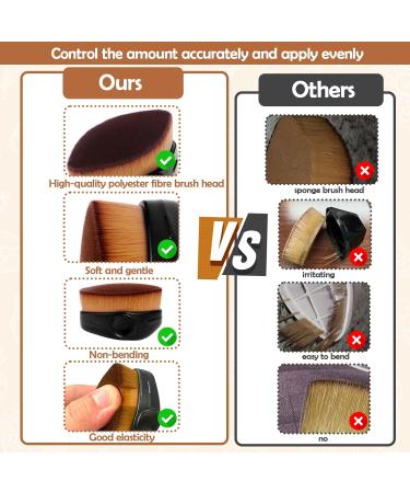 Self Tanner Brush with Silicone Cleaning Pad - Kabuki Tanning Brush for Face & Body Sunless Tanner Blending Applicator - Black 1PCS - Buy Online on GoSupps.com
