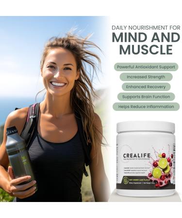 Buy German Micronized Creatine with USA Tart Cherry & Vitamin B6 - Caffeine-Free Pre/Post Workout Supplement for Men & Women | Tart Cherry Lime Flavor - Buy Online on GoSupps.com