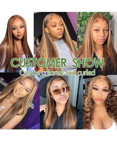 Dixtefo Highlight HD Transparent Lace Front Wig 16 | 9A Brazilian Straight + T-Part Closure | Pre Plucked 150% Density | Human Hair for Black Women - Buy Online on GoSupps.com