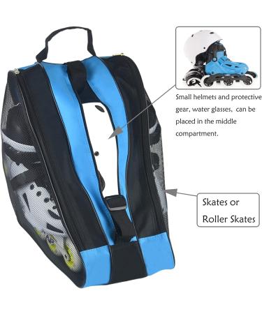 Gooyule Roller Skate Bag - Large Capacity Breathable Skating Bag for Girls, Boys, and Adults | Fits Quad Skates, Inline Skates, Roller Skate Accessories - Black - Buy Online on GoSupps.com