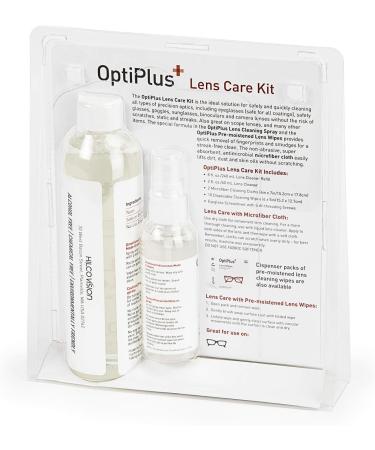 OptiPlus Lens Care Kit: Alcohol-Free Cleaner Microfiber Cloths Wipes & Eyeglass Screwdriver for Perfect Lens Maintenance - International Shipping Available - Buy Online on GoSupps.com