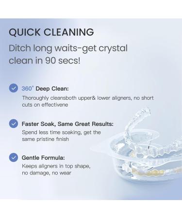 Retainer & Dental Tray Cleaning Solution 12-Pack (Monthly Supply) Deep Cleaner for Clear Retainers Mouth Guards & Night Guards Complements Ultrasonic Cleaning Fresh Mint Scent 12PCS - Buy Online on GoSupps.com