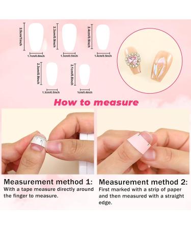 Sethexy Handmade Long Coffin False Nails - Aurora Color Gradient with Rhinestone & Glitter - Salon Quality Removable Acrylic Nail Art for Women & Girls - Buy Online on GoSupps.com