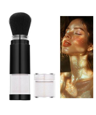 Face Glitter | Powder Glitter for Neck and D collet Makeup | Compact Face Highlighter Waterproof Lip Highlighter for Neck and Eye Area
