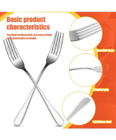wemee 24 Pieces Forks Silverware Set 7.1 Inch Silver Stainless Steel Dinner Forks Forks Silverware Forks for Kitchen - Buy Online on GoSupps.com