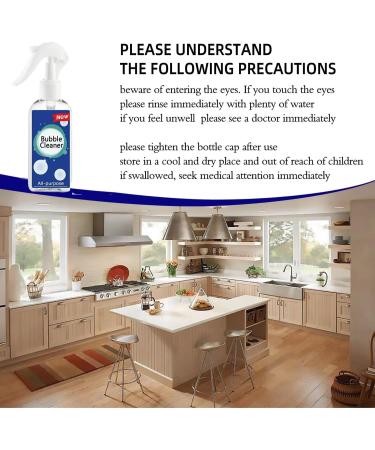 All Purpose Rinse Cleaning Spray Bubble Cleaner Foam Spray Kitchen Cleaner Spray Kitchen Degreaser Spray Foaming Heavy Oil Stain Cleaner Foam Drain Cleaner All Purpose Rinse Free Cleaning Spray (1Pcs) - Buy Online on GoSupps.com