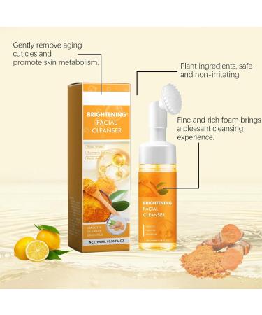 Turmeric Facial Cleanser | 100 ml This turmeric cleanser deeply cleanses the skin moisturizes and brightens without drying it out. - Buy Online on GoSupps.com