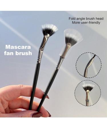 Mascara Fan Brush | Ergonomic Angled Eyelash Brush | Eyelash Eyebrow Brush Lash Wand Brush Tool Eye Shadow Brush Eye Lashes Makeup Tools Eye Shadow Brush for Lower Lashes - Buy Online on GoSupps.com