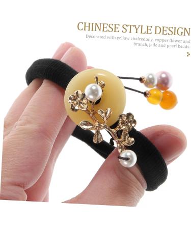 Didiseaon 1pc Hair Accessories Hair Rope Flower Hairbands Retro Hair Ties Scrunchy Hair Ties Retro Hair Loop Crystal Hair Ring Vintage Headdress Copper Etc. Agate Chinese Style - Buy Online on GoSupps.com