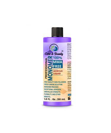 AFRO Acrylic Liquid Monomer 50ml Nail Art System Primerless for Acrylic Powder Nail Extension Non-Yellowing Formula MMA Free