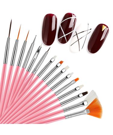 Buy Livecitys 15pcs Nail Art Brush Set - Professional DIY Manicure Tools for Salon & Home Use - Perfect for Acrylic Nail Design & Painting - Buy Online on GoSupps.com