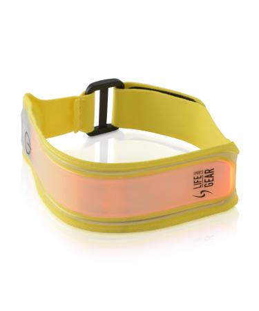 LIFE-SPORTS GEAR LED Light Armband - Soft Lycra Adjustable Velcro Armband - High visibity up to 1000 feet - Flashing and continious Modes - 70-80 hrs runtime - CR2032 Battery Included Yellow