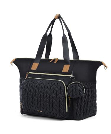 Tonyeee diaper bag with pacifier bag and diaper pad shoulder bags multifunction baby bag for large travel diaper bag for mom and dad isolated bags (black 1) ... black-407 - Buy Online on GoSupps.com