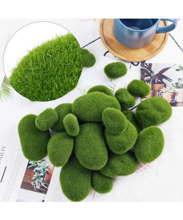 BigOtters 24 PCS Artificial Moss Rocks - Faux Green Stones & Balls for Fairy Gardens and Floral Arrangements - Buy Online on GoSupps.com