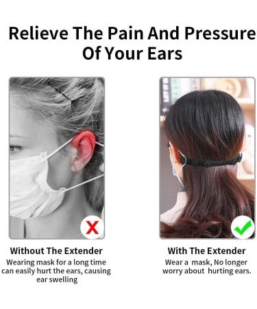 10pcs Mask Ear Hooks Strap Extenders Ear Savers Cord Extension Buckle Ear Protector Bands Anti-Tightening Protector Holder Compatible with All Kinds of Mask (Gray) - Buy Online on GoSupps.com