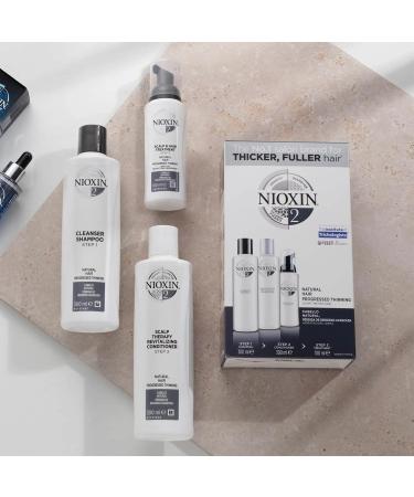 Nioxin System 2 Loyalty Kit: Natural Hair Treatment for Progressed Thinning | Scalp Therapy | Hair Thickening Treatment - 3-Part System - Buy Online on GoSupps.com