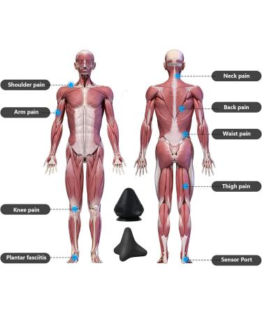 Rymall Trigger Point Presser Massage Device Set - 3 Pieces for Muscle Pain Relief Painless Self-Massage with Suction Cup & Bag (Dark Black) - Buy Online on GoSupps.com